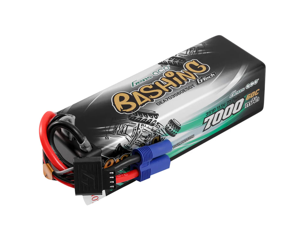 Gens Ace Li-Po Car G-Tech 3S 11.1V 7000mAh 60C Bashing with EC5 GTC3S7000-60E5