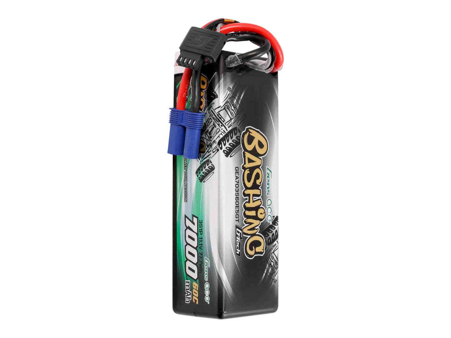 Gens Ace Li-Po Car G-Tech 3S 11.1V 7000mAh 60C Bashing with EC5 GTC3S7000-60E5