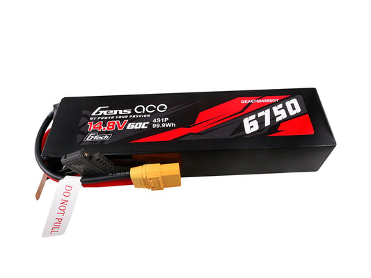 Gens Ace Li-Po Car G-Tech 4S 14.8V 6750mAh 60C with XT90 GTC4S6750-60X9