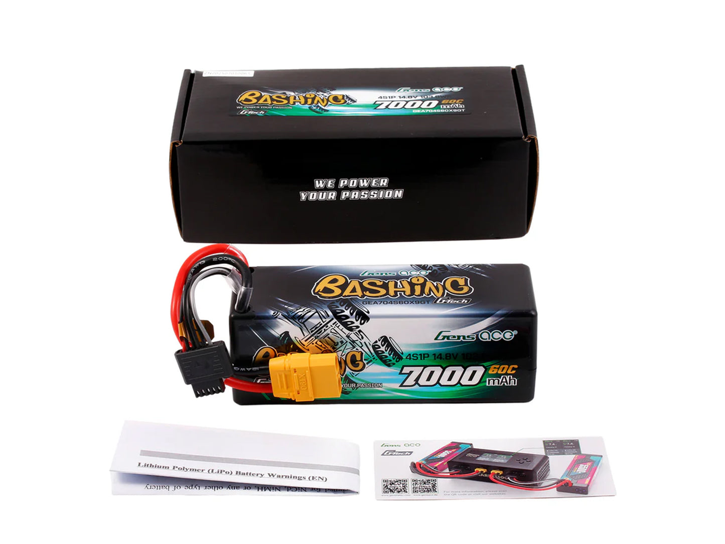 Gens Ace Li-Po G-Tech Car HardCase 4S 14.8V 7000mAh 60C with XT90 GTC4S7000-60X9