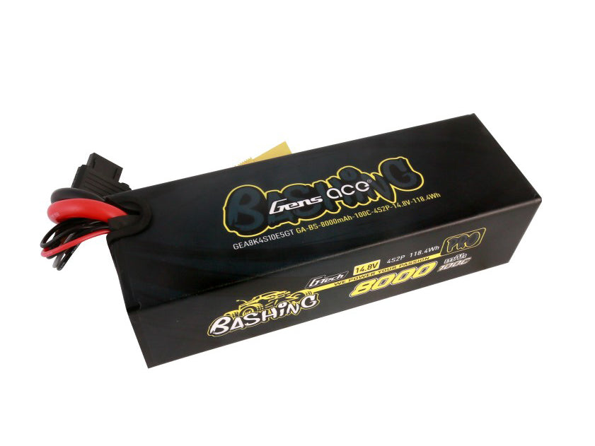 Gens Ace Li-Po Car G-Tech 4S2P 14.8V 8000mAh 100C Bashing w/EC5 GTC4S8000-100E5