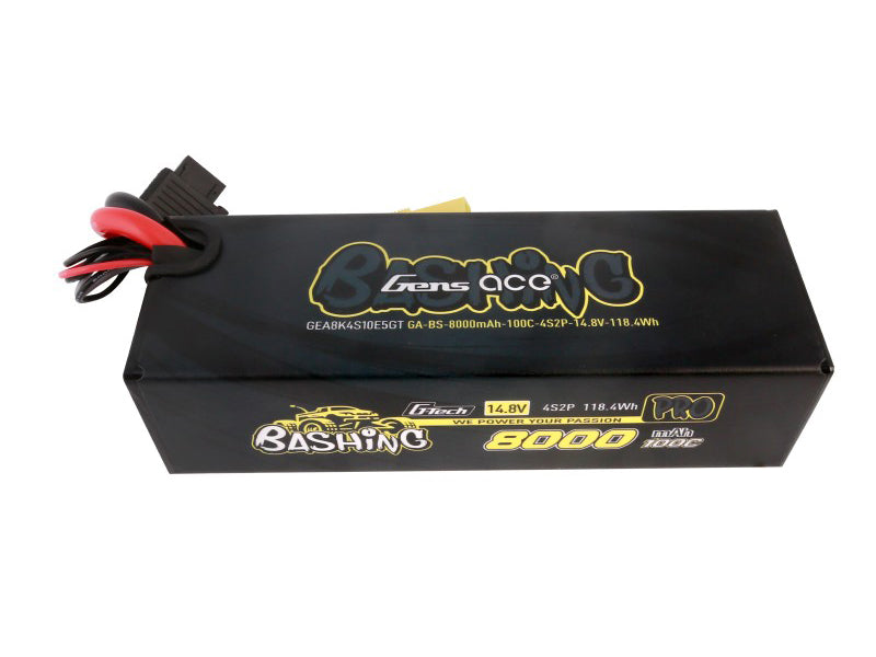 Gens Ace Li-Po Car G-Tech 4S2P 14.8V 8000mAh 100C Bashing w/EC5 GTC4S8000-100E5