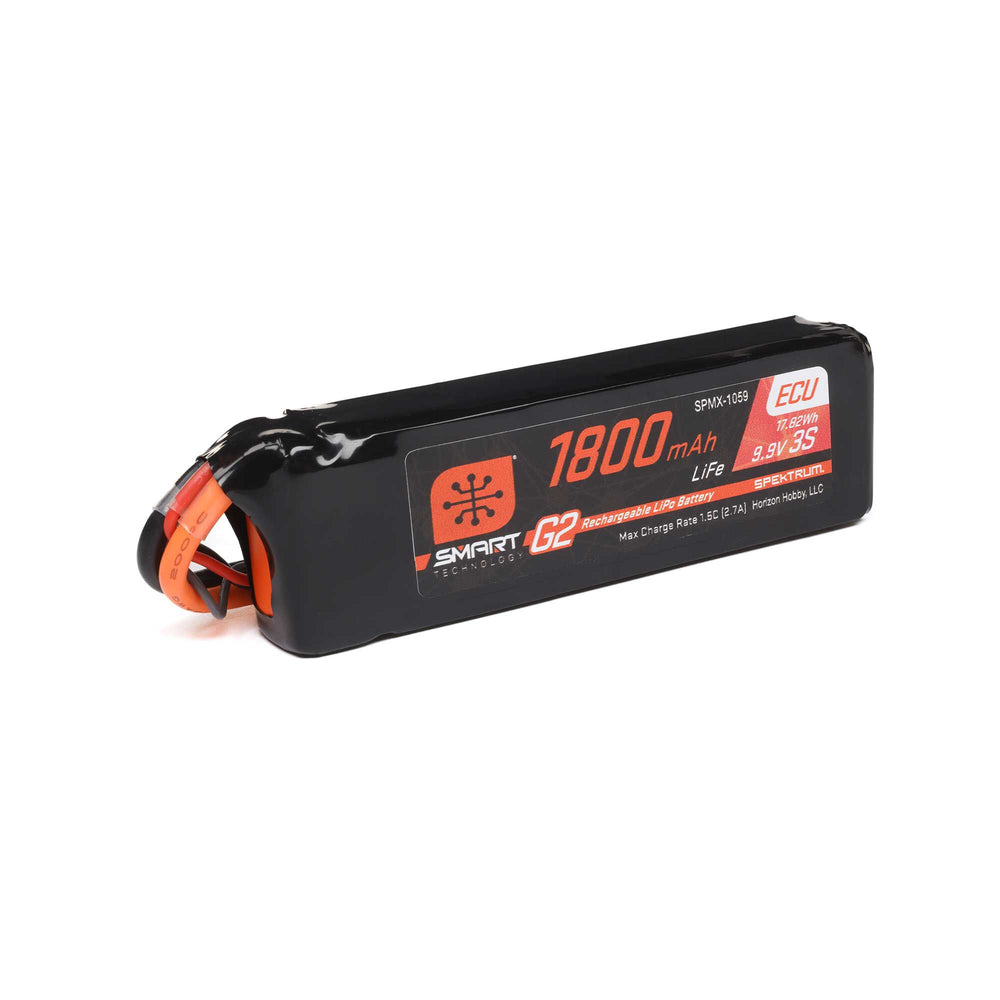 Spektrum 11.1V 1800mAh 3S 10C Smart G2 ECU LiFe Battery: IC3 SPMX-1059