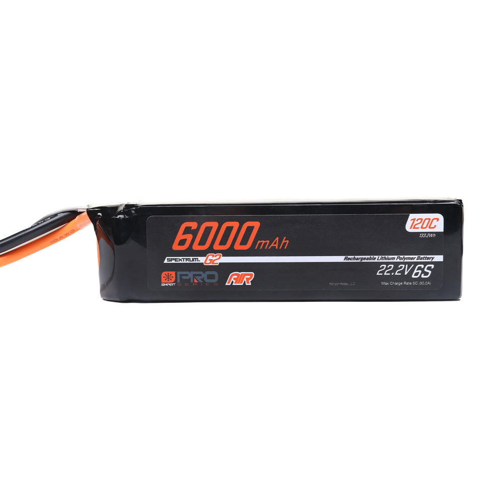 Spektrum 22.2V 6000mAh 6S 120C Smart G2 Pro Air LiPo Battery: IC5 SPMX-1070