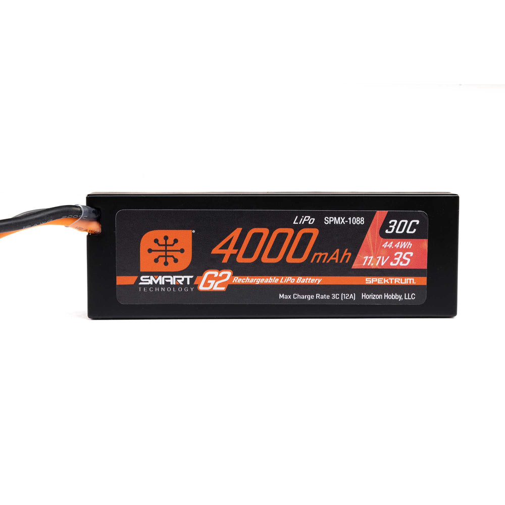 Spektrum 11.1V 4000mAh 3S 30C Smart G2 Hardcase LiPo Battery: IC5 SPMX-1088