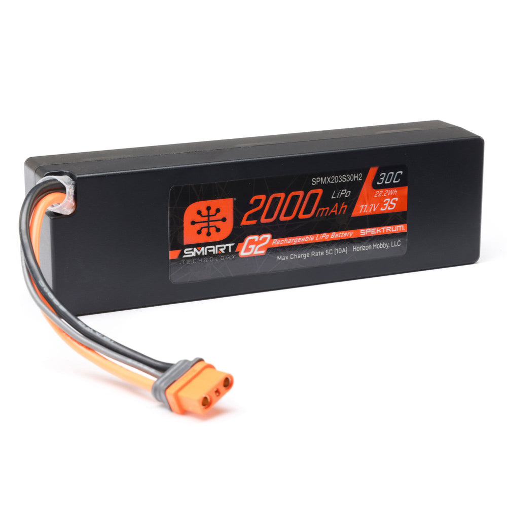 Spektrum 11.1V 2000mAh 3S 30C Smart G2 LiPo Battery: IC2 SPMX203S30H2
