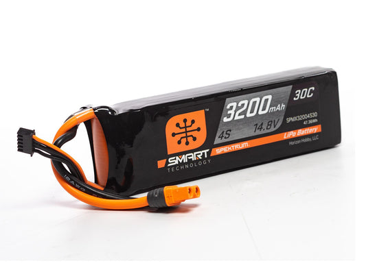 Spektrum 3200mAh 4S 14.8V Smart LiPo Battery 30C; IC3 SPMX32004S30