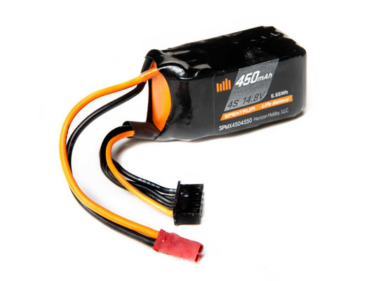 Spektrum 450mAh 4S 14.8V 50C LiPo Battery; JST SPMX4504S50