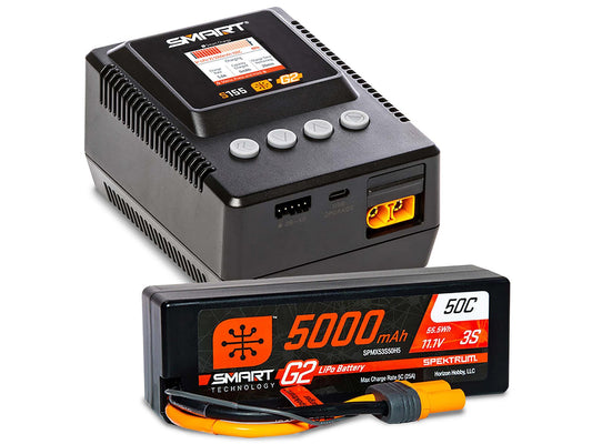 Spektrum Smart Powerstage Surface Bundle: 5000mAh 3S LiPo Batt/S155EU SPMXPSS300I