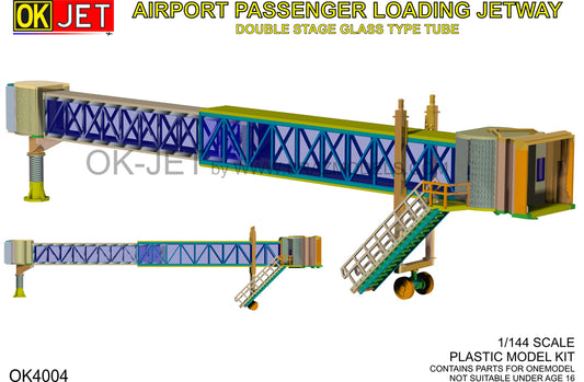 OK-JET OK4004 1:144 Double Stage Glass Airport Jetway