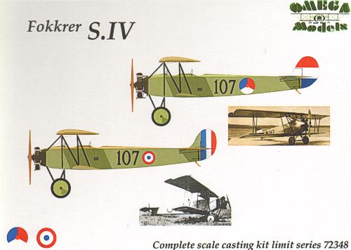 Omega Models OM72348 1:72 Fokker S.IV Decals Dutch and France