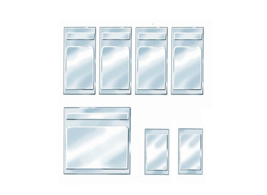 PECO OR-54 Coach Windows (Pack of 7) On30 Gauge