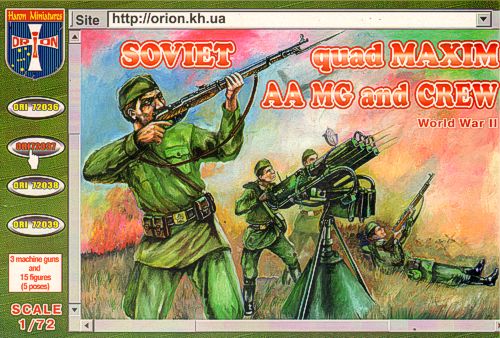 Orion Figures ORI72037 1:72 Soviet Quad Maxim Gun & Crew