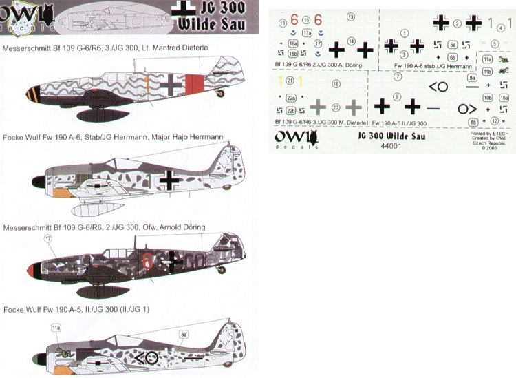 Owl OWL44001 1:144 Jagdgeschwader JG 300 Wilde Sau