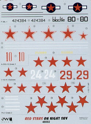Owl OWL48002 1:48 Red Stars on Night Sky