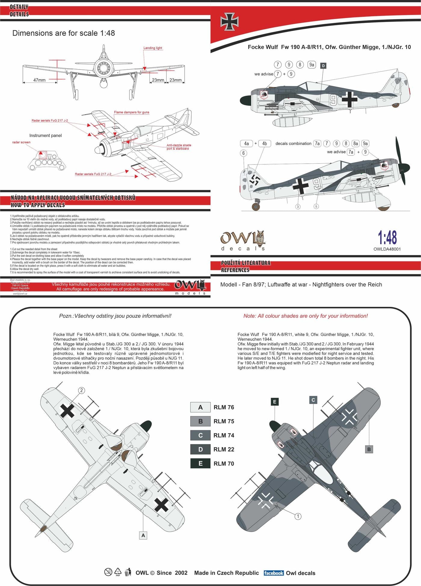 Owl OWLDA48001 1:48 Focke-Wulf Fw-190A-8/R11