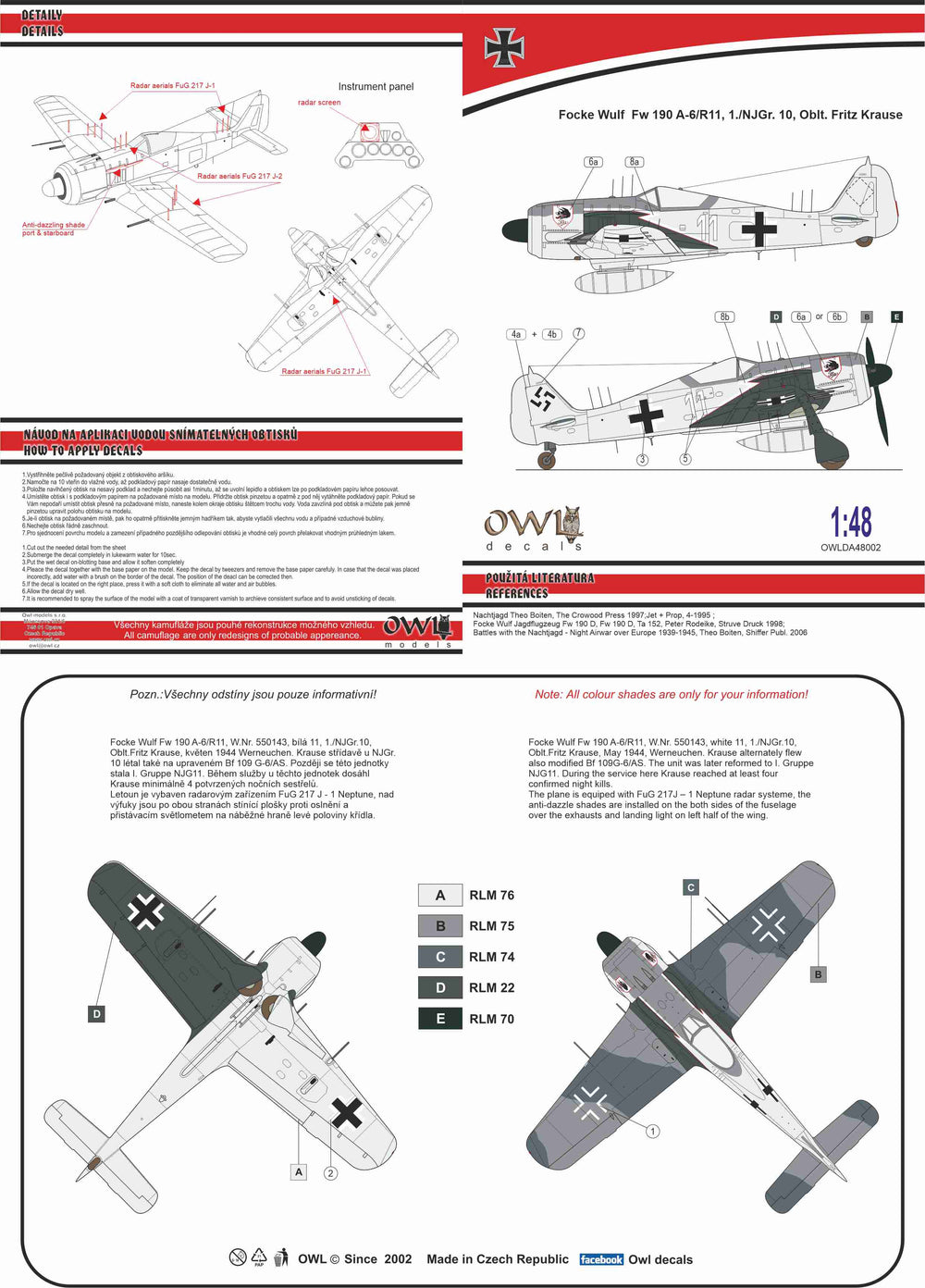 Owl OWLDA48002 1:48 Focke-Wulf Fw-190A-6/R11