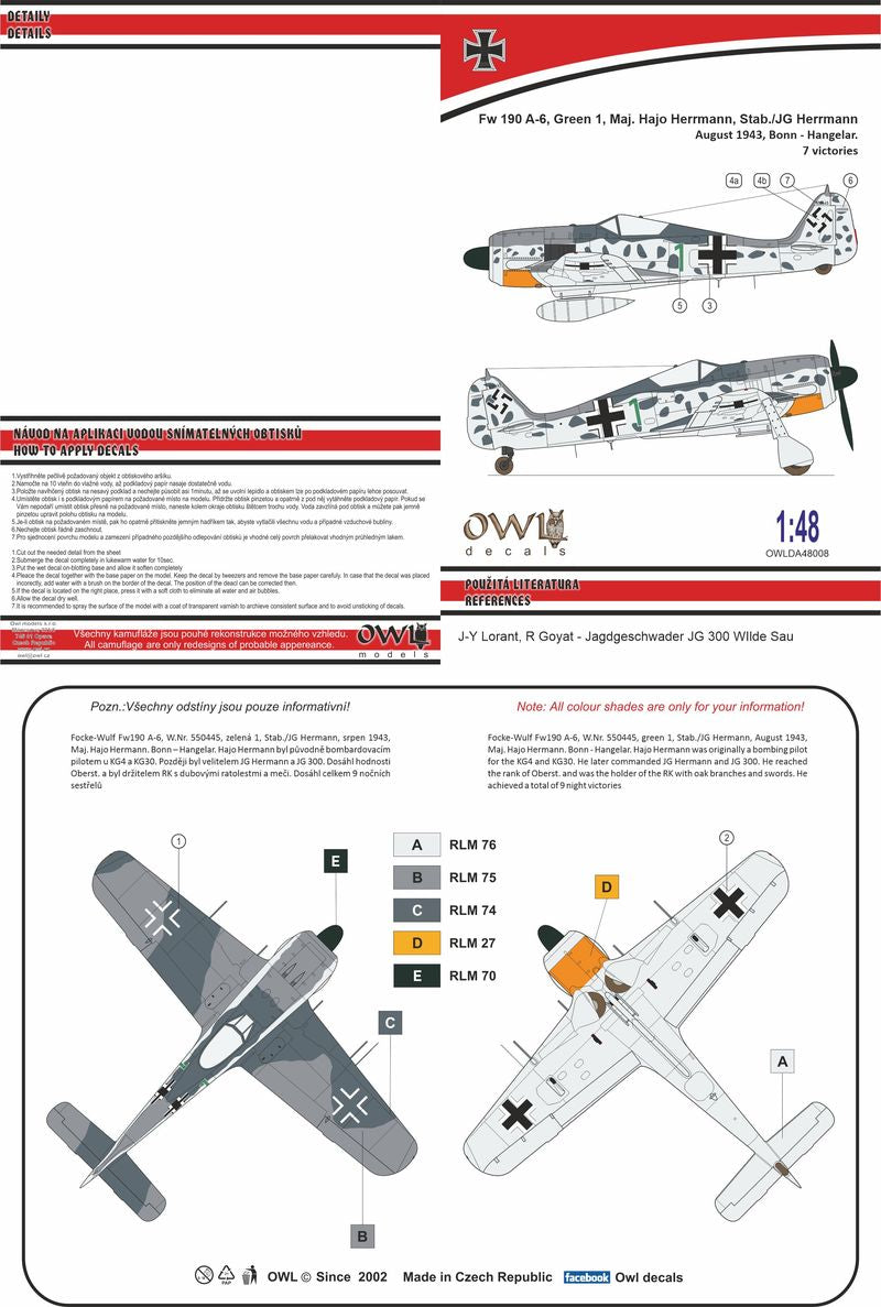 Owl OWLDA48008 1:48 Focke-Wulf Fw-190A-6