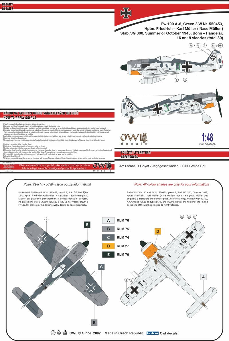 Owl OWLDA48009 1:48 Focke-Wulf Fw-190-A-6