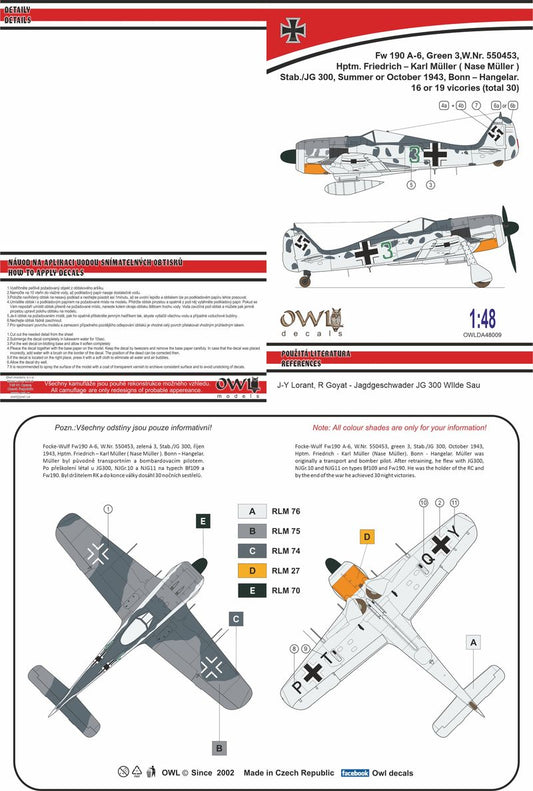 Owl OWLDA48009 1:48 Focke-Wulf Fw-190-A-6