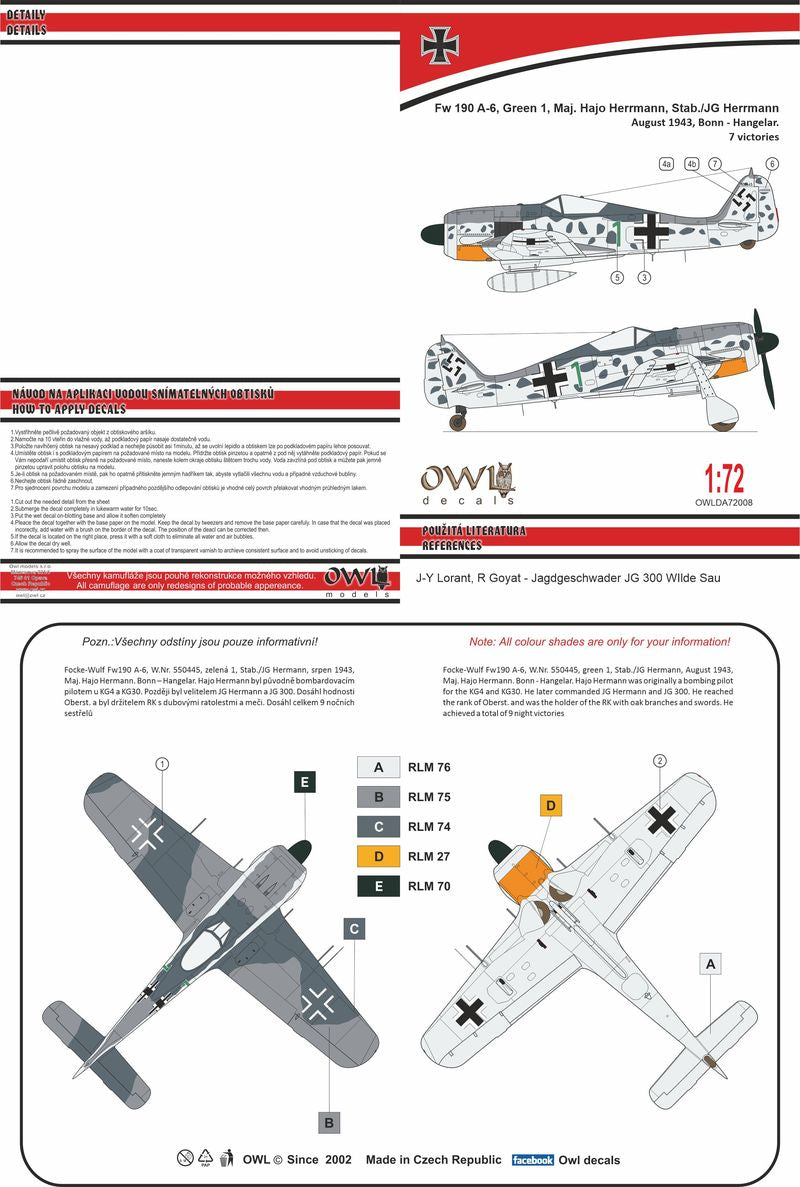 Owl OWLDA72008 1:72 Focke-Wulf Fw-190A-6