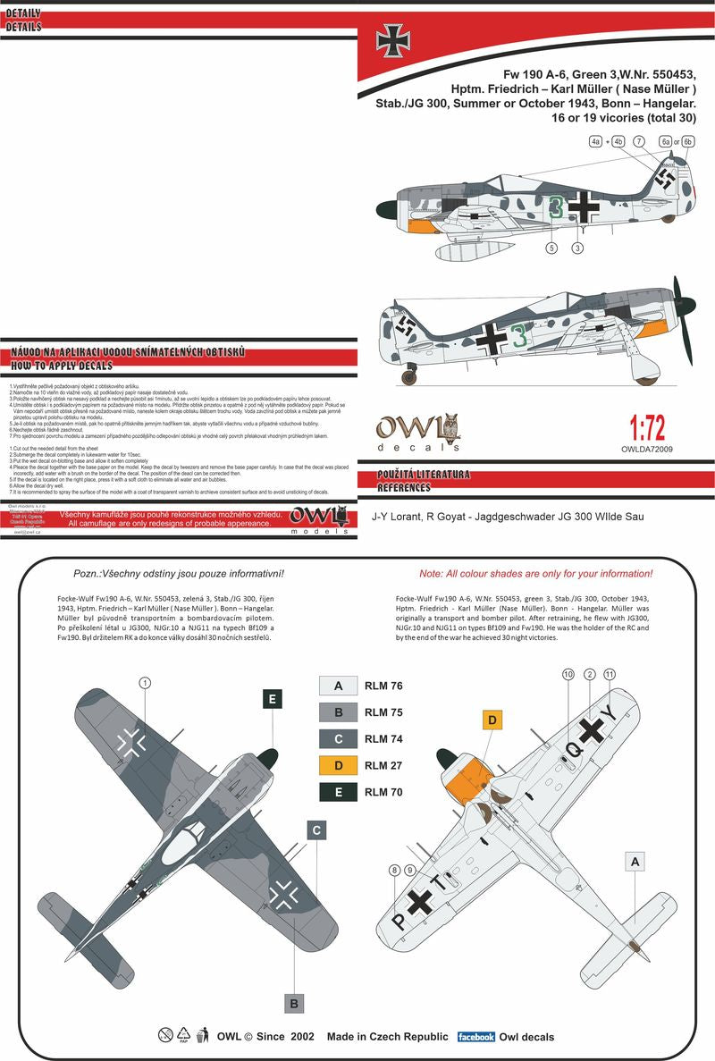 Owl OWLDA72009 1:72 Focke-Wulf Fw-190A-6