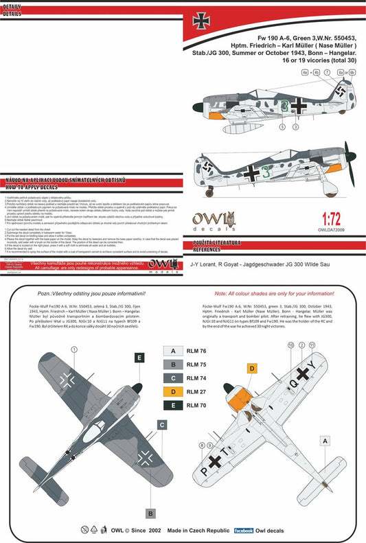 Owl OWLDA72009 1:72 Focke-Wulf Fw-190A-6