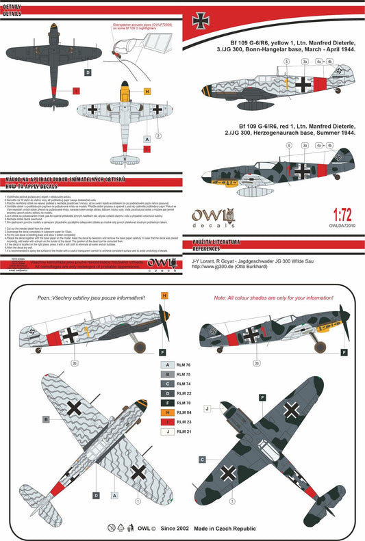 Owl OWLDA72019 1:72 Messerschmitt Bf-109G-6