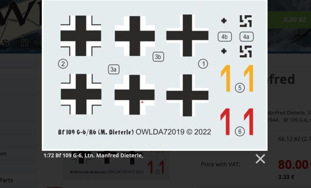 Owl OWLDA72019 1:72 Messerschmitt Bf-109G-6