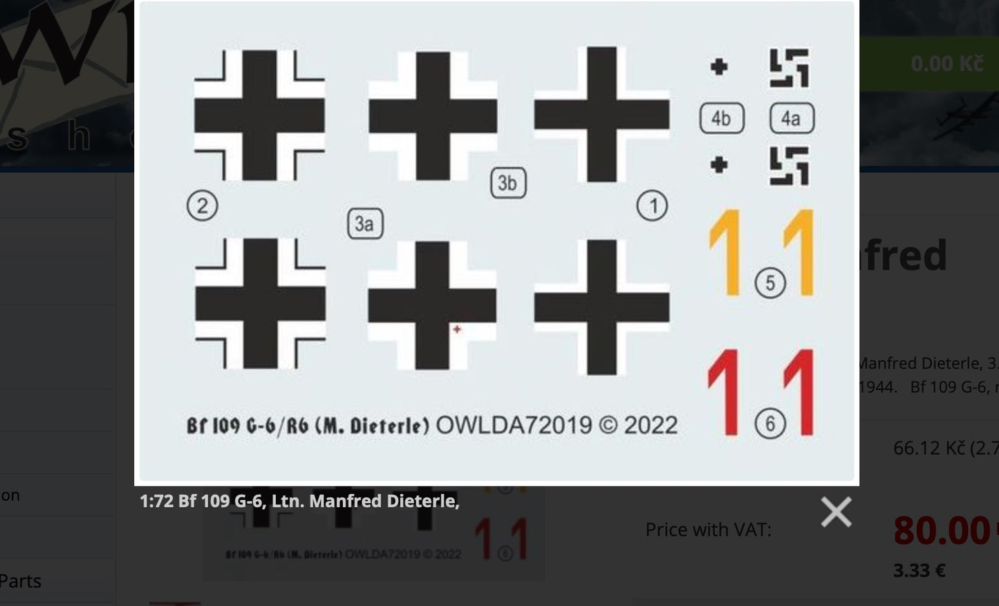Owl OWLDA72019 1:72 Messerschmitt Bf-109G-6