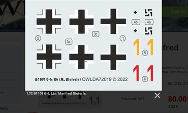 Owl OWLDA72019 1:72 Messerschmitt Bf-109G-6