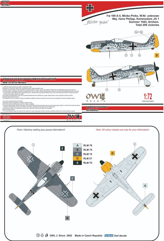 Owl OWLDA72022 1:72 Focke-Wulf Fw-190A-5
