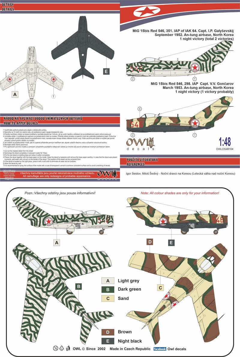 Owl OWLDS48104 1:48 Mikoyan  MiG-15 Korean Nightfighter