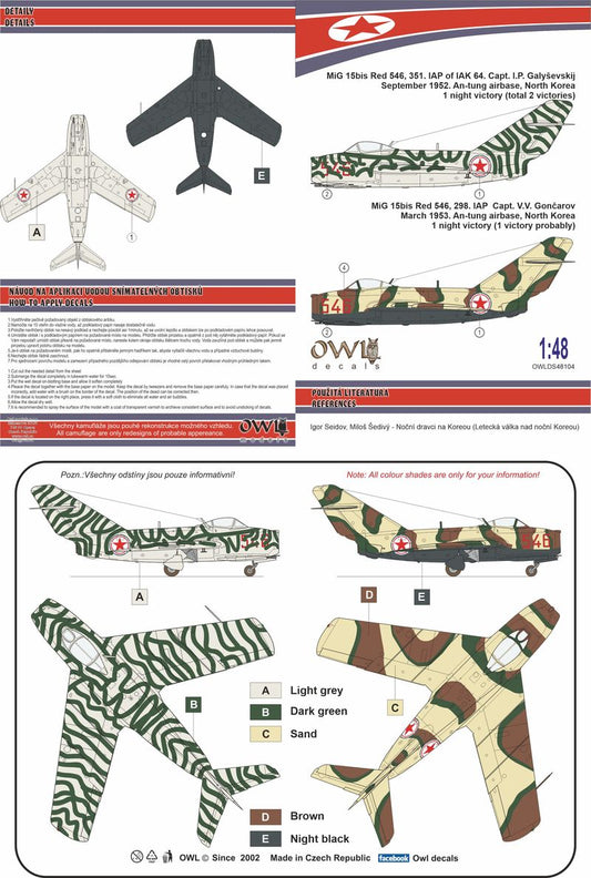 Owl OWLDS48104 1:48 Mikoyan  MiG-15 Korean Nightfighter