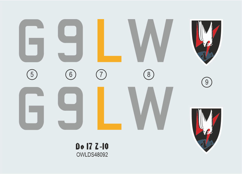 Owl OWLDS4892 1:48 Dornier Do-17Z-10 G9+LW