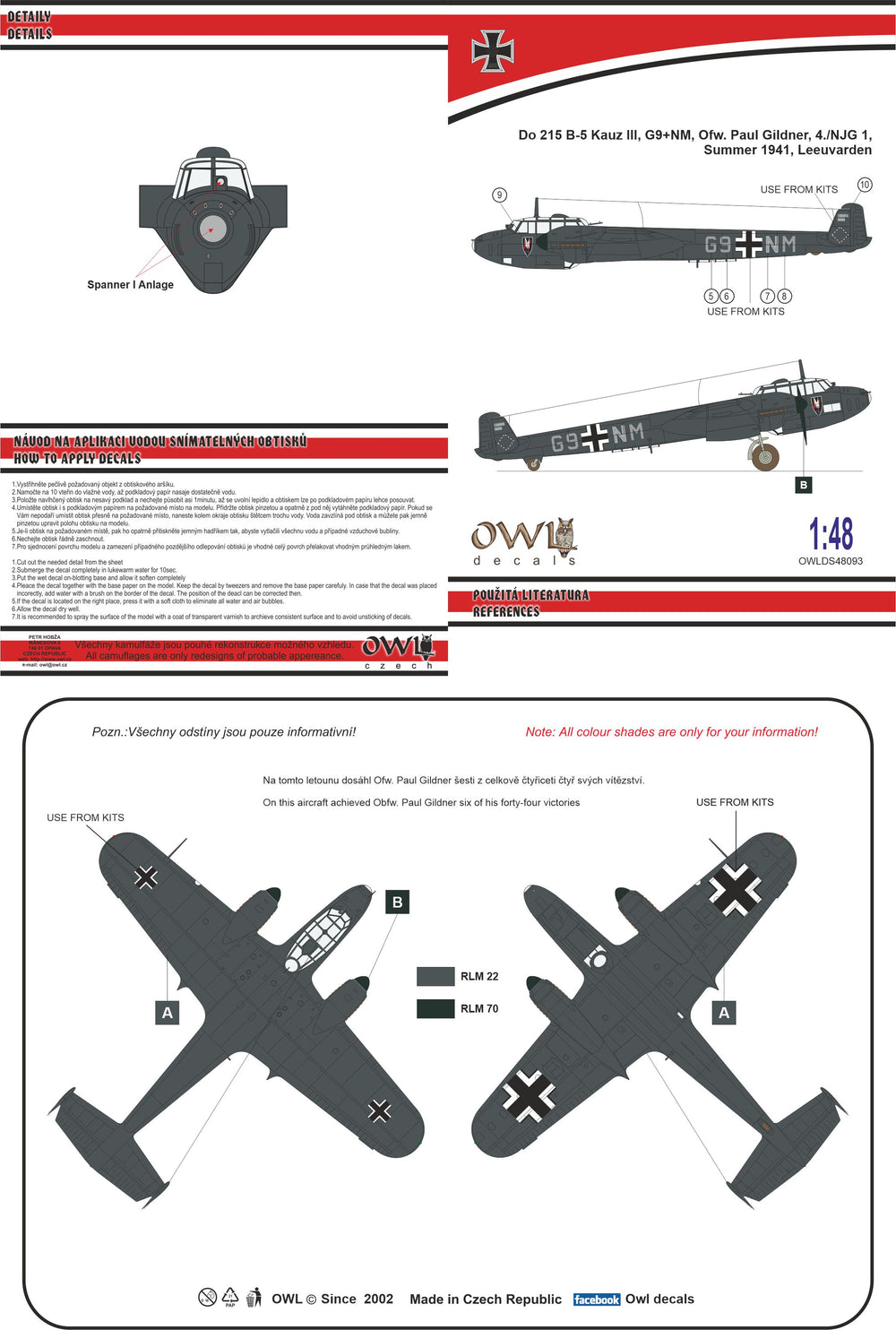 Owl OWLDS4893 1:48 Dornier Do-215B Part I