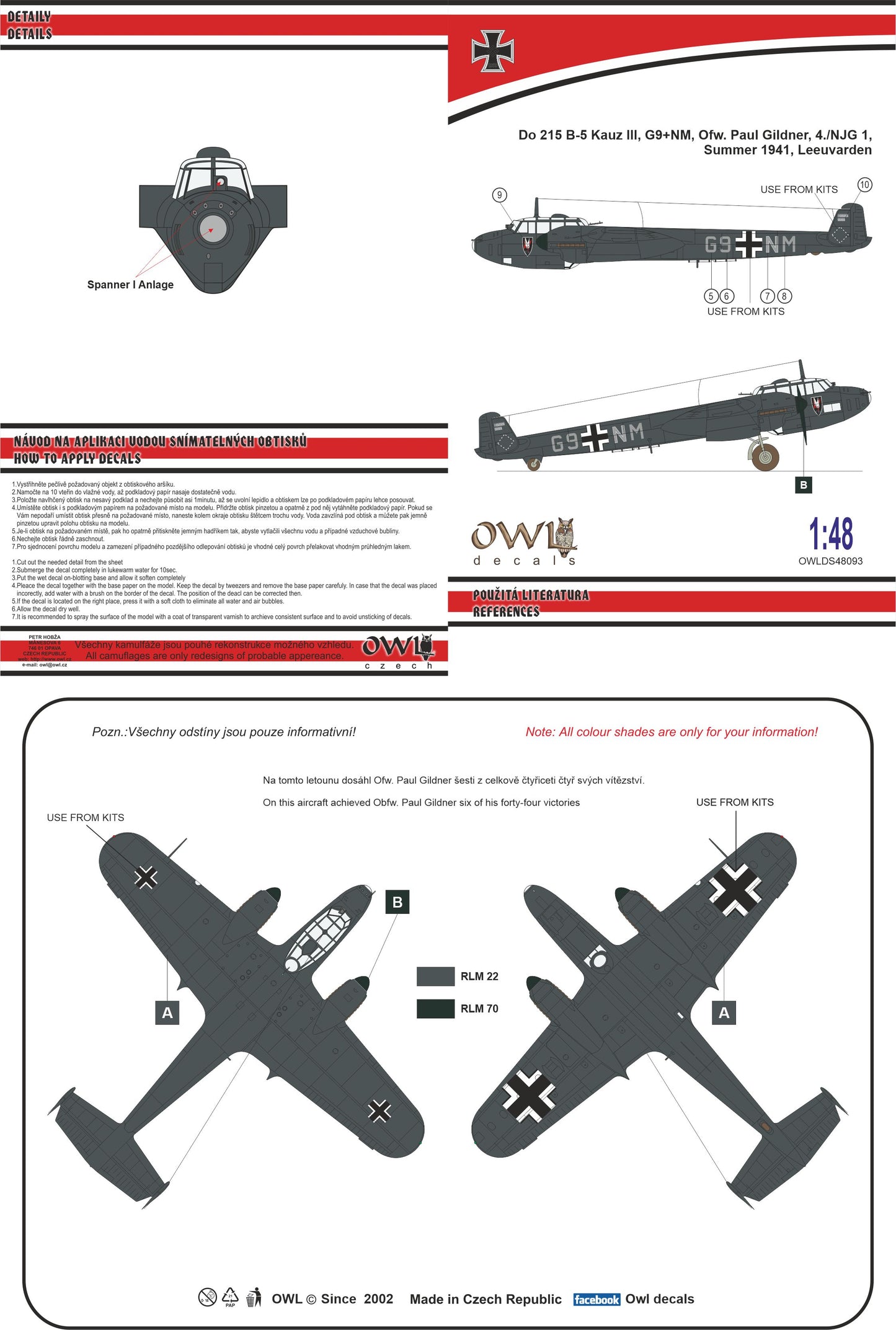 Owl OWLDS4893 1:48 Dornier Do-215B Part I