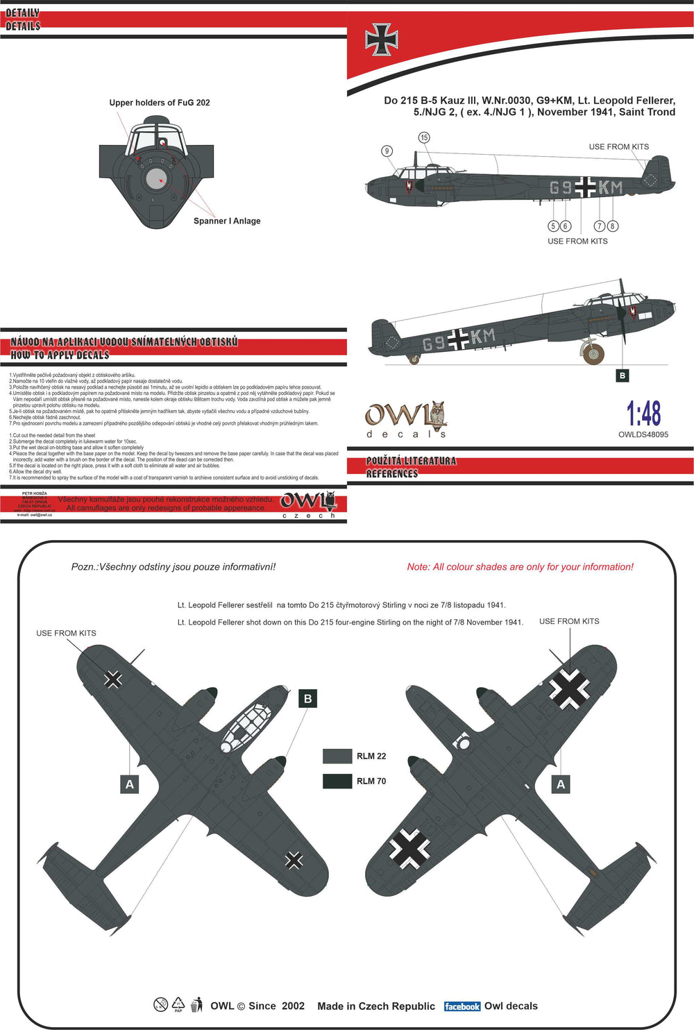 Owl OWLDS4895 1:48 Dornier Do-215B Part III