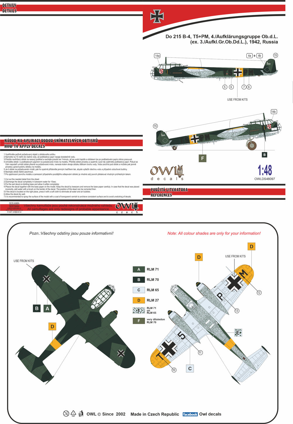 Owl OWLDS4897 1:48 Dornier Do-215B Part V