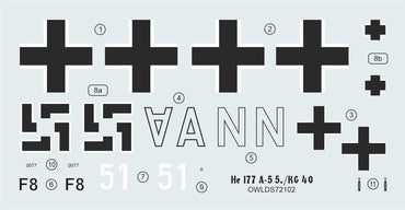 Owl OWLDS72102 1:72 Heinkel He-177A-5 KG 40 F8+AN