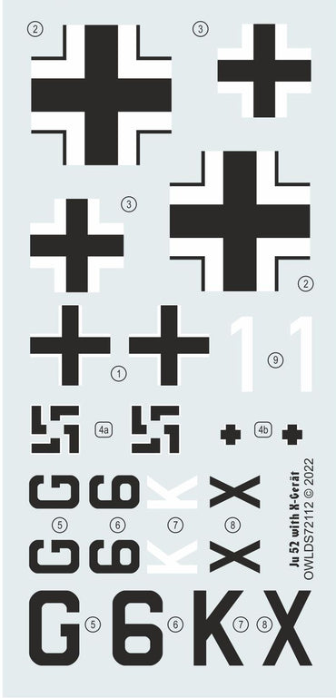Owl OWLDS72112 1:72 Junkers Ju-52/3m with X gerat G6+KX