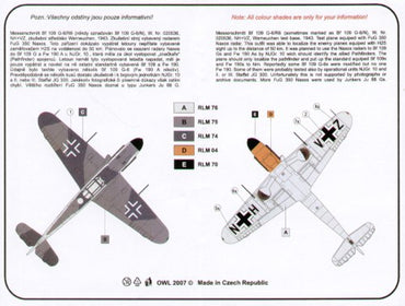 Owl OWLDS4805 1:48 Messerschmitt Bf-109G-6/N NH+VZ Werneuchen Test Base