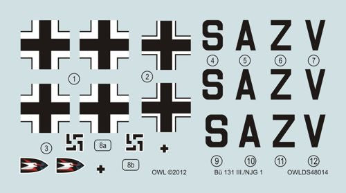 Owl OWLDS4814 1:48 Bucker Bu-131 III./NJG 1