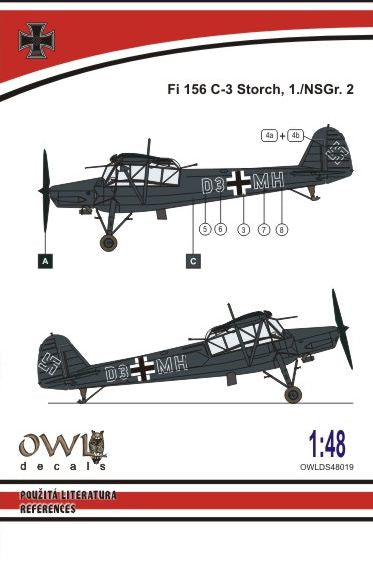 Owl OWLDS4819 1:48 Fieseler Fi-156C 'Storch' Nachtschlacht