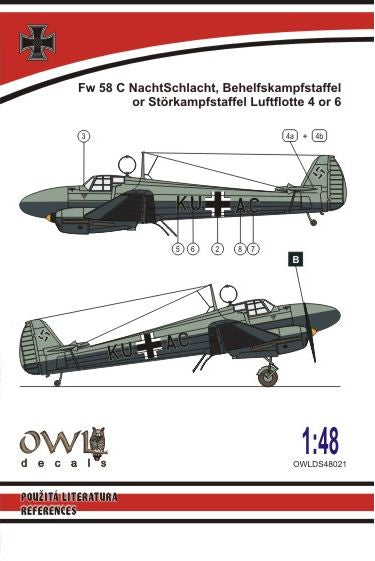 Owl OWLDS4821 1:48 Focke-Wulf Fw-58C Weihe Nachtschlacht