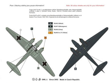 Owl OWLDS4821 1:48 Focke-Wulf Fw-58C Weihe Nachtschlacht
