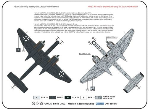 Owl OWLDS4824 1:48 Heinkel He-219 A-2 G9+CH