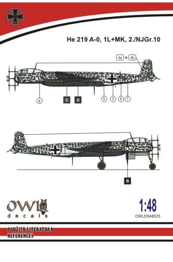 Owl OWLDS4825 1:48 Heinkel He-219 A-0 1L+MK