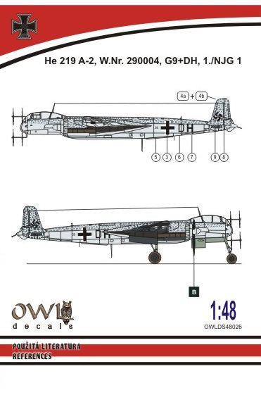 Owl OWLDS4826 1:48 Heinkel He-219 A-2 G9+DH