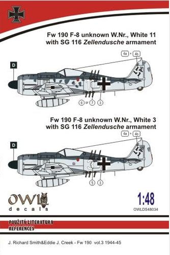 Owl OWLDS4834 1:48 Focke-Wulf Fw-190F-8 SG 116 armament